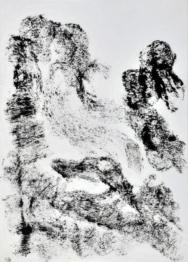 Snow-art 33, 2020, Oel auf Papier, 40 x 30 cm