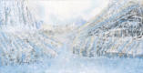 Gletscher 1, Oel auf Leinwand, 75 x 156 cm